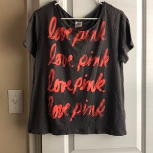 “Pink” Victoria Secret Grey Shirt